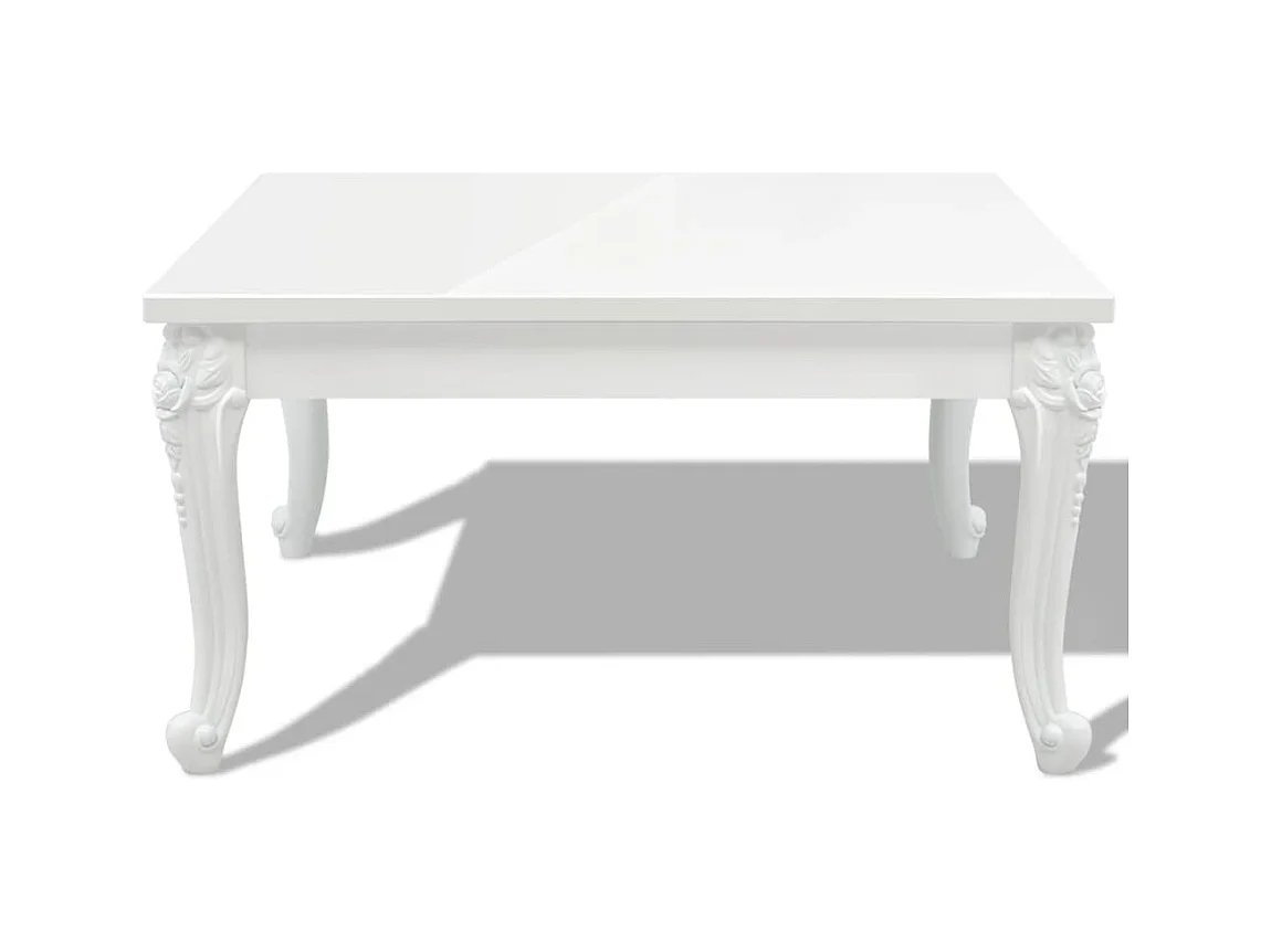 Table basse 80x80x42 cm Blanc brillant