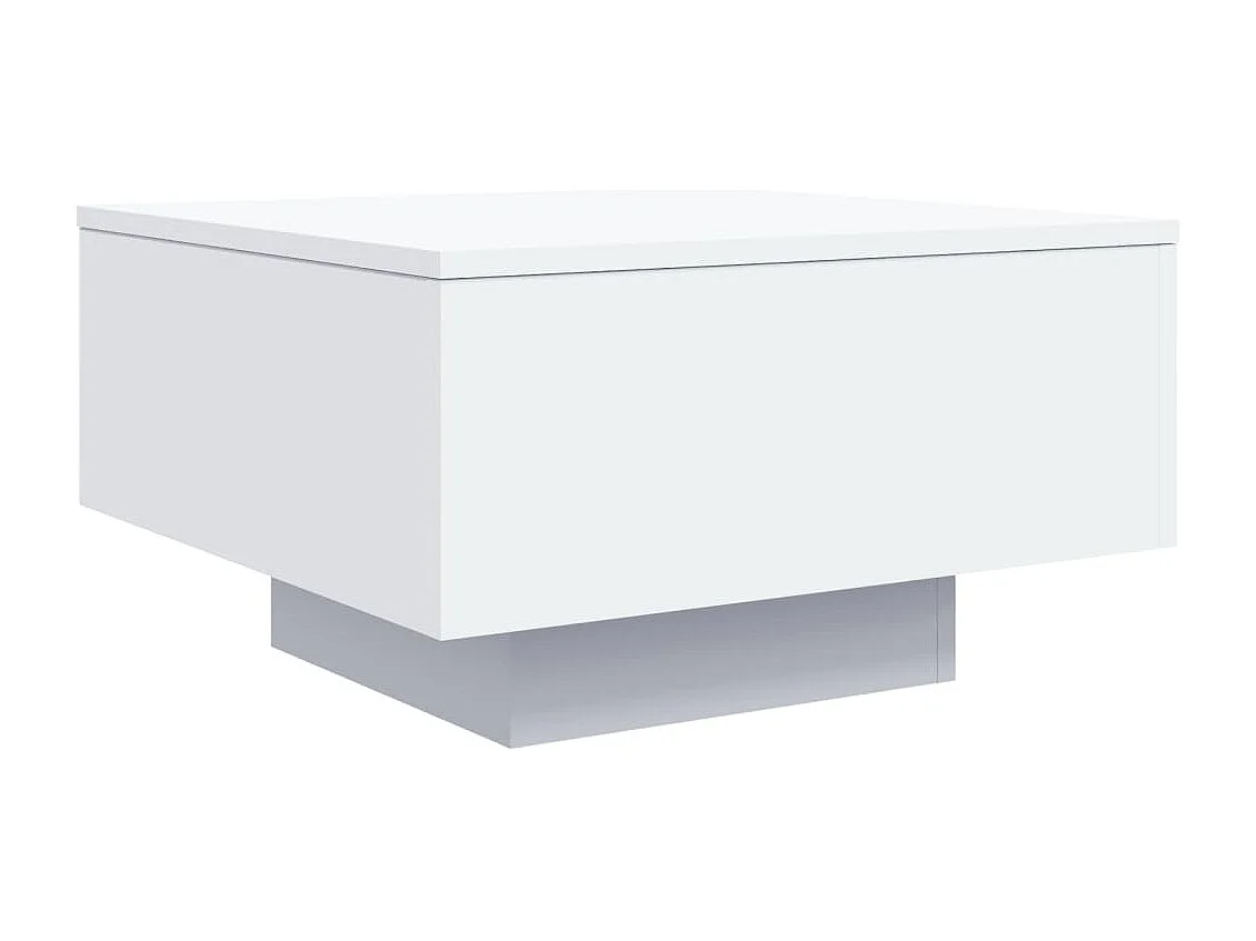 Table basse blanc 55x55x31 cm bois d'ingénierie