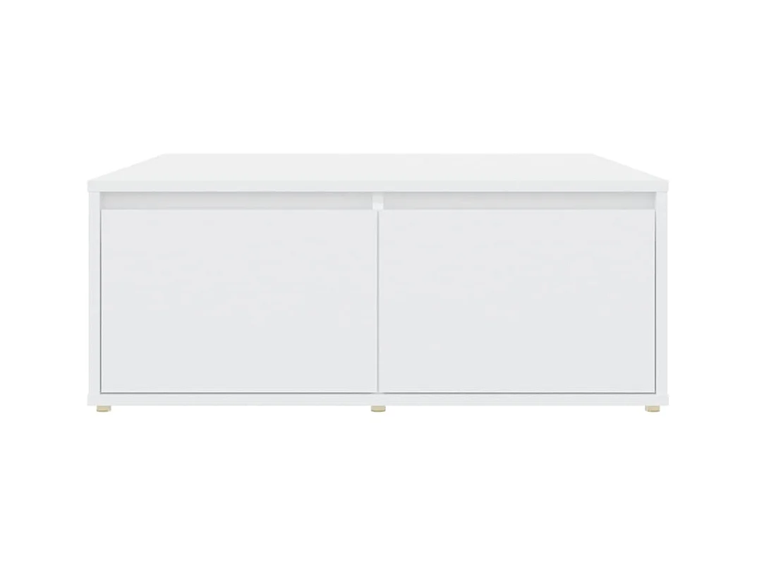 Table basse blanc 80x80x31 cm bois d'ingénierie