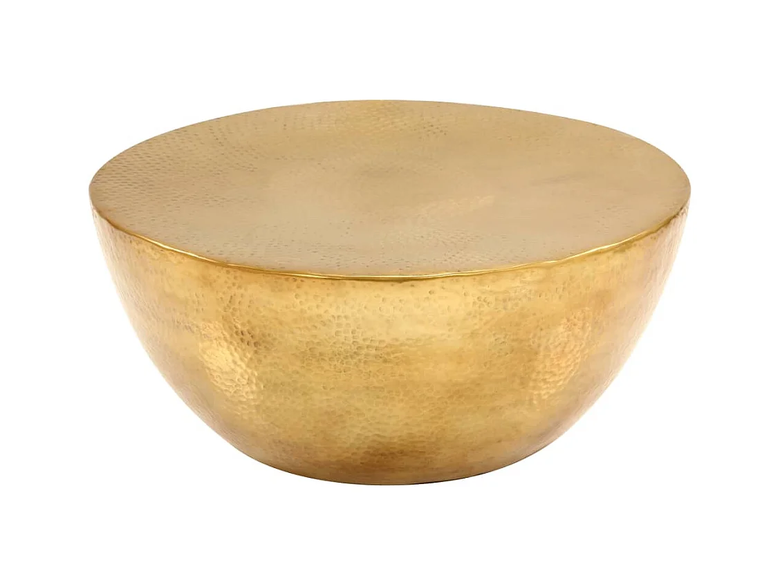 Table basse Aluminium martelé 70x30 cm Laiton