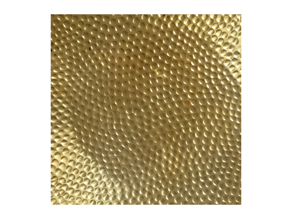 Table basse Aluminium martelé 70x30 cm Laiton