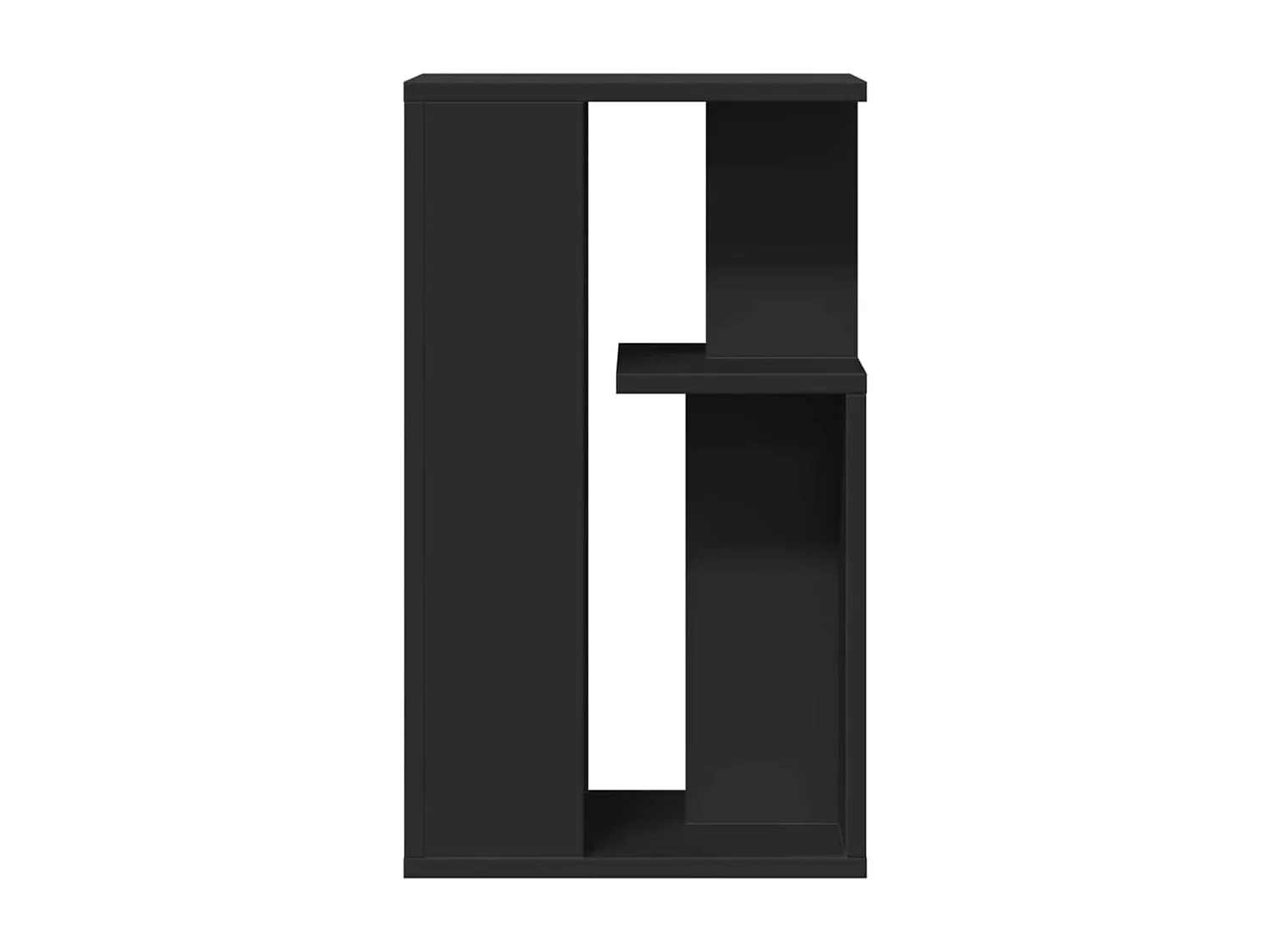 Zwarte bijzettafel 35x35x60 cm bewerkt hout