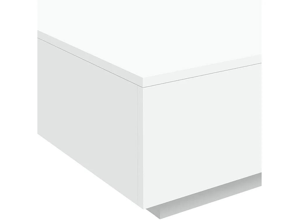 Table basse blanc 80x80x31 cm bois d'ingénierie