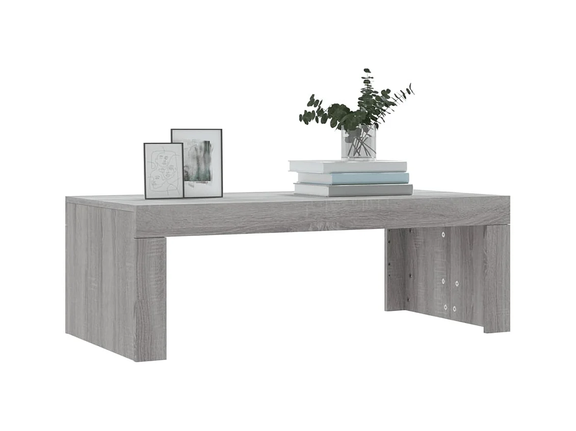 Table basse sonoma gris 102x50x36 cm bois d'ingénierie