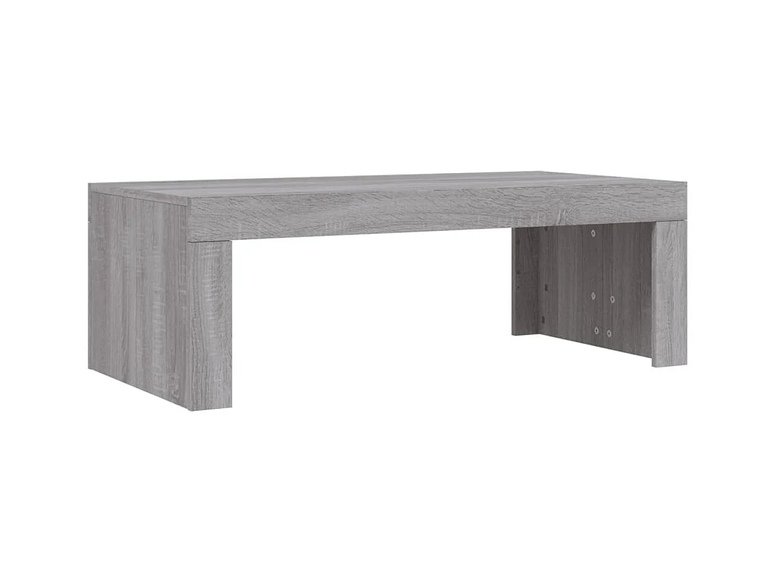 Table basse sonoma gris 102x50x36 cm bois d'ingénierie