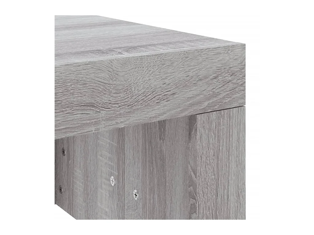 Table basse sonoma gris 102x50x36 cm bois d'ingénierie