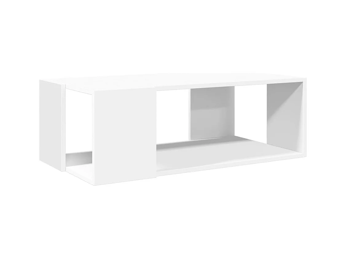 Witte salontafel 89,5x48x30 cm bewerkt hout