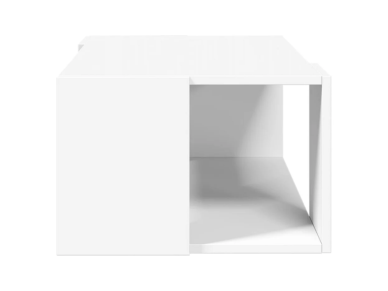 Witte salontafel 89,5x48x30 cm bewerkt hout