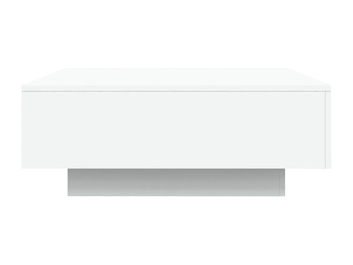 Table basse avec lumières LED blanc 80x80x31 cm