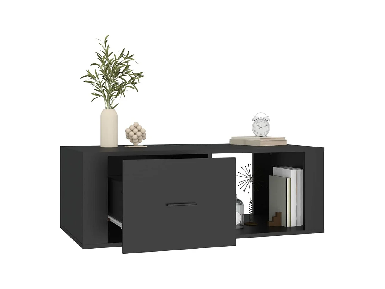 Table basse Noir 100x50,5x35 cm Bois d'ingénierie