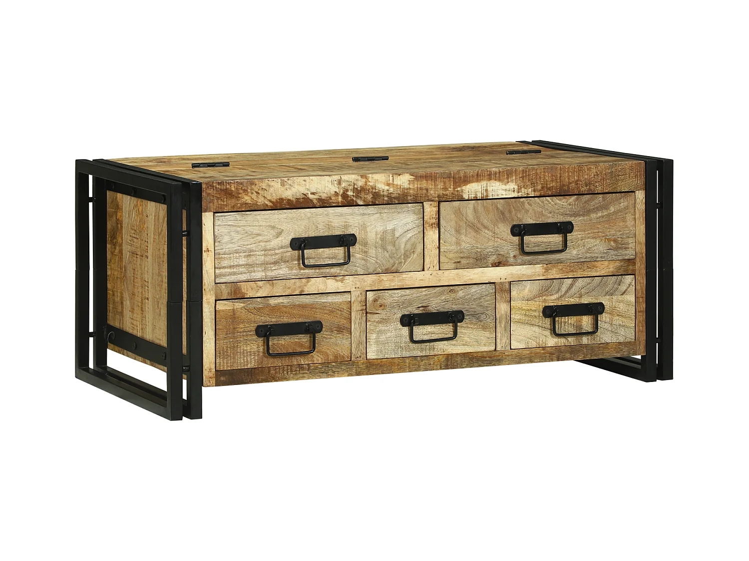 Table basse 90x50x38 cm en bois de manguier massif