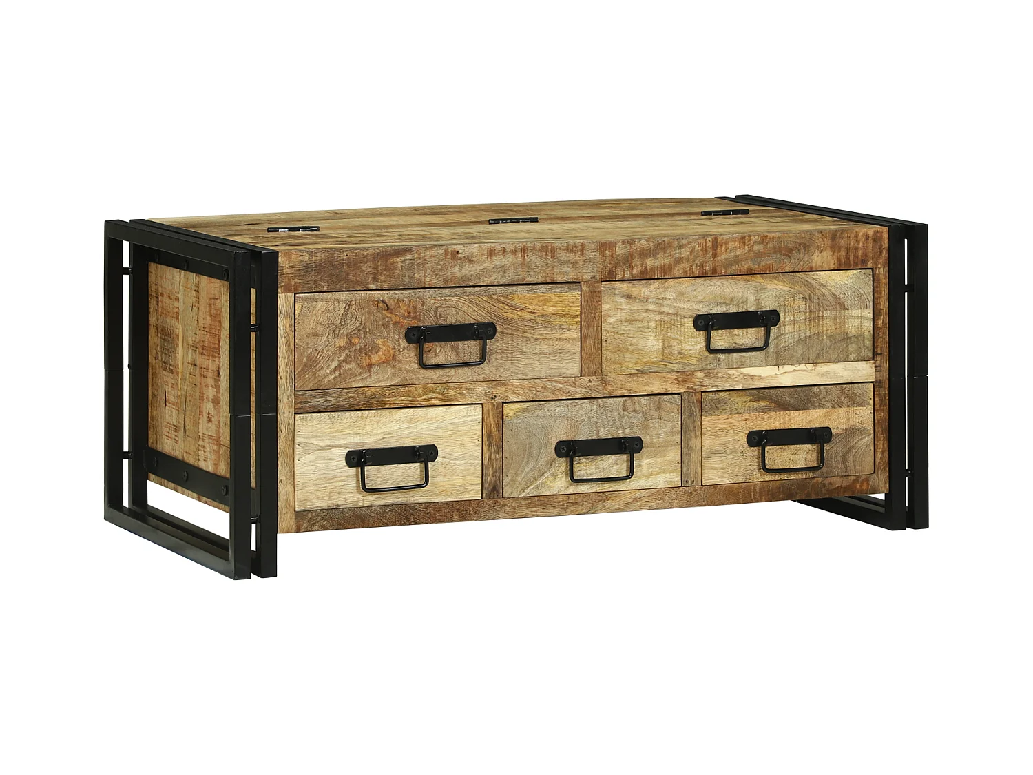 Table basse 90x50x38 cm en bois de manguier massif