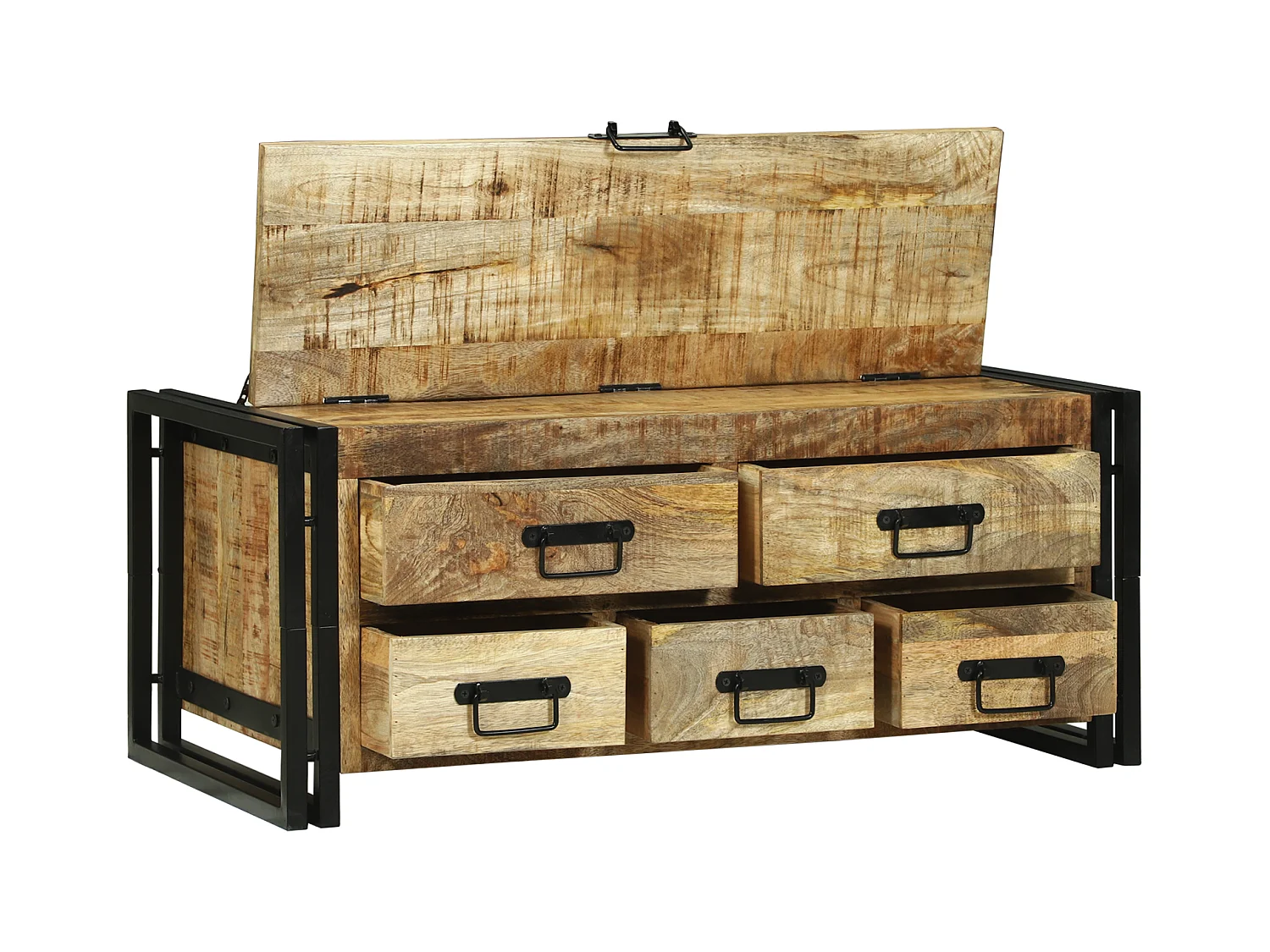 Table basse 90x50x38 cm en bois de manguier massif