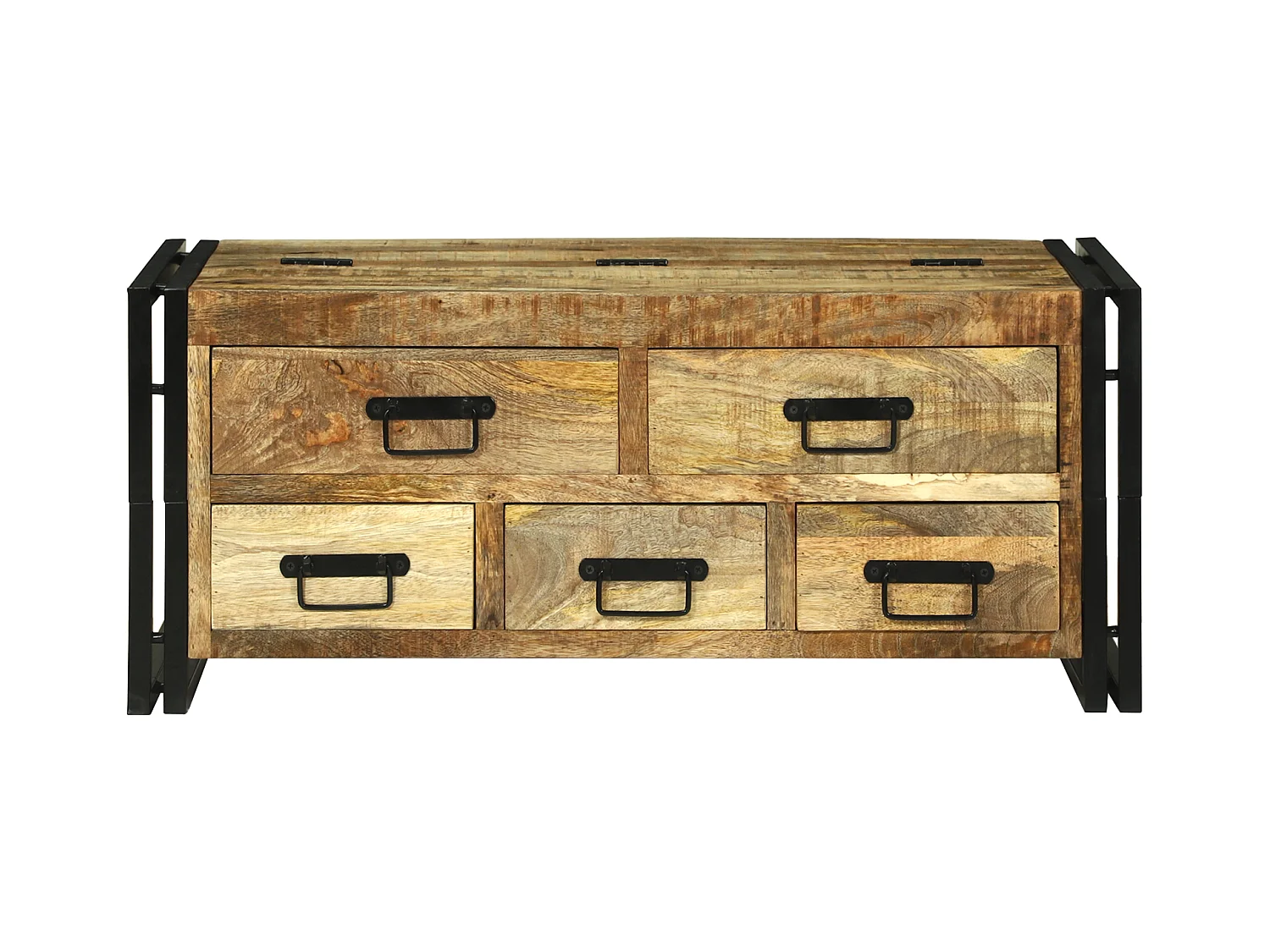 Table basse 90x50x38 cm en bois de manguier massif