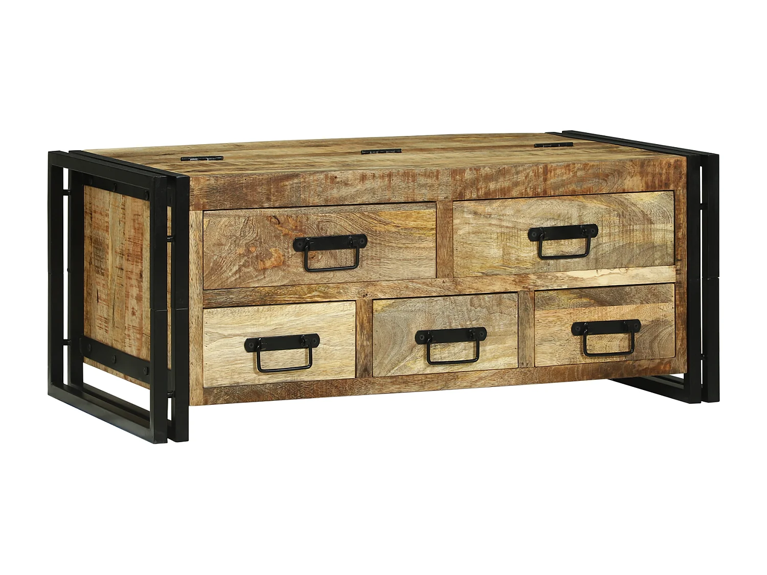 Table basse 90x50x38 cm en bois de manguier massif