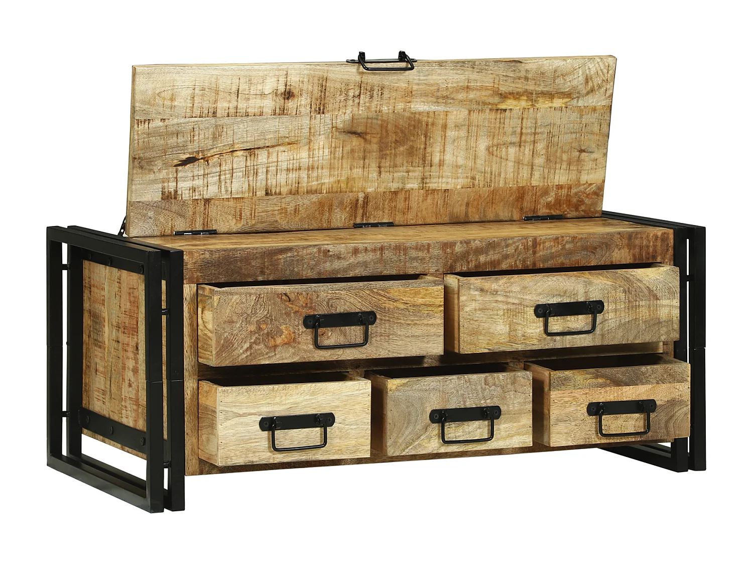 Table basse 90x50x38 cm en bois de manguier massif