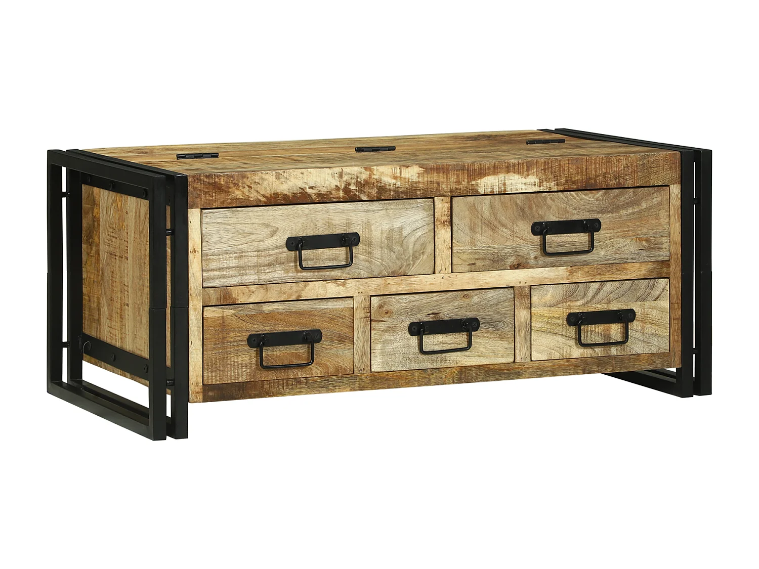 Table basse 90x50x38 cm en bois de manguier massif