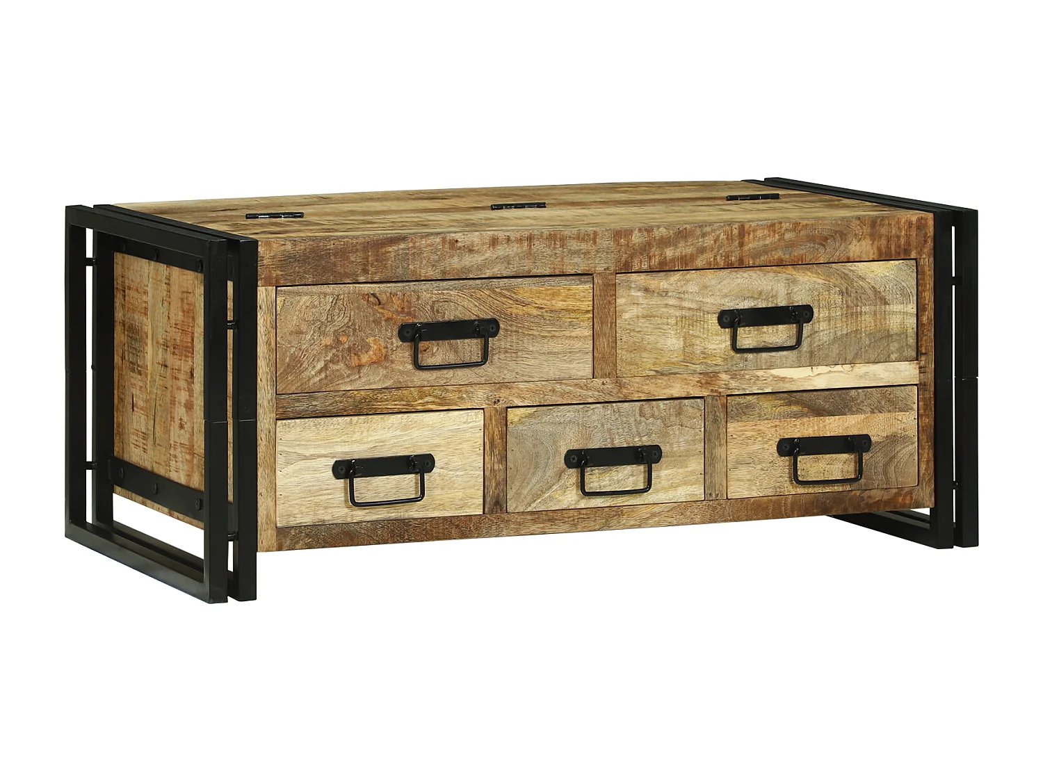 Table basse 90x50x38 cm en bois de manguier massif