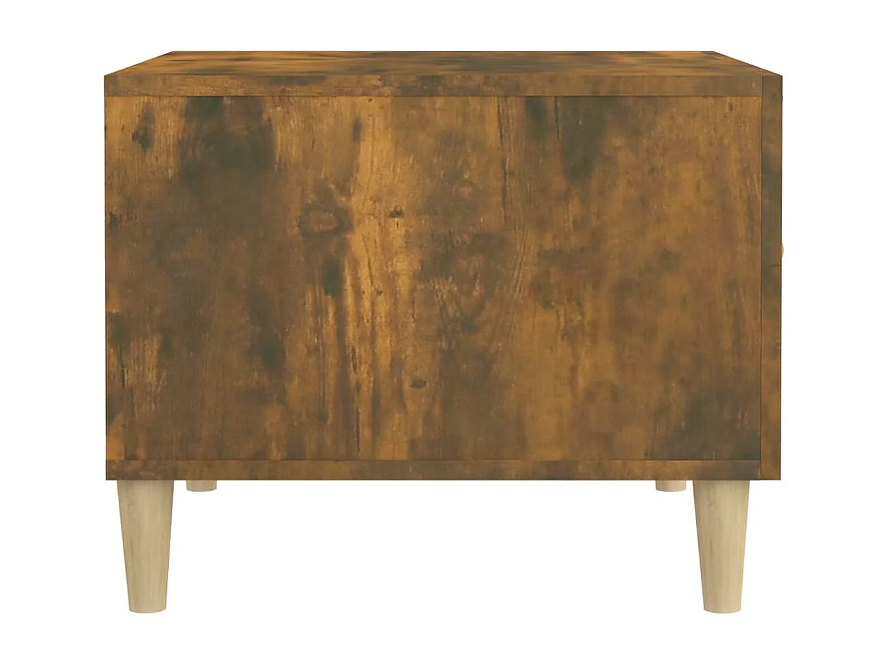 Tavolino da caffè in rovere affumicato 50x50x40 cm in legno ingegnerizzato