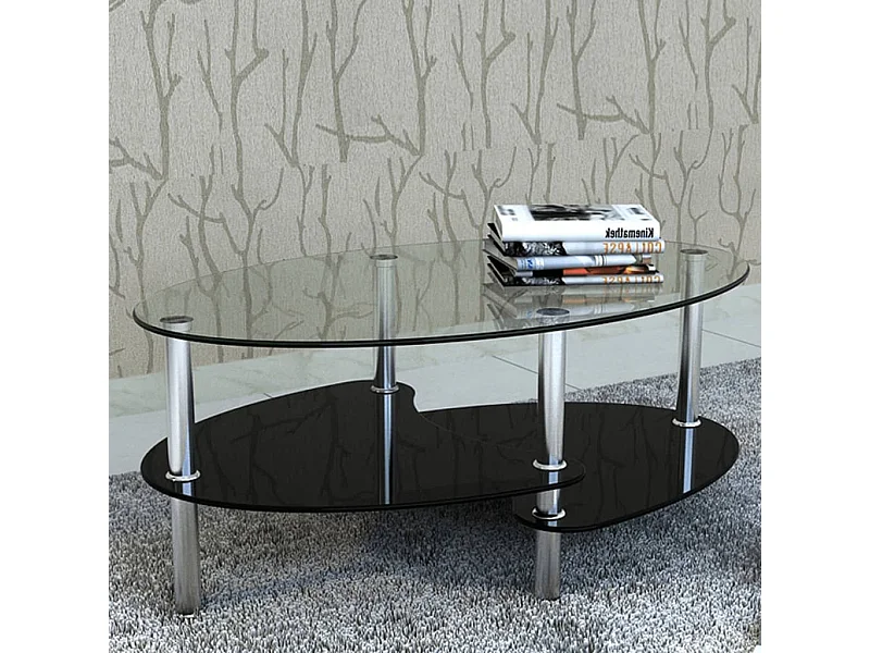 Mesa de centro con diseño exclusivo en color negro.