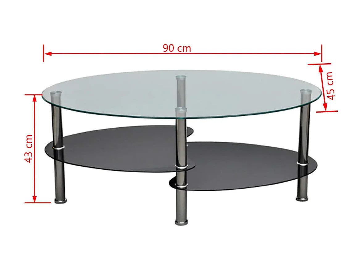 Table basse avec design exclusif Noir