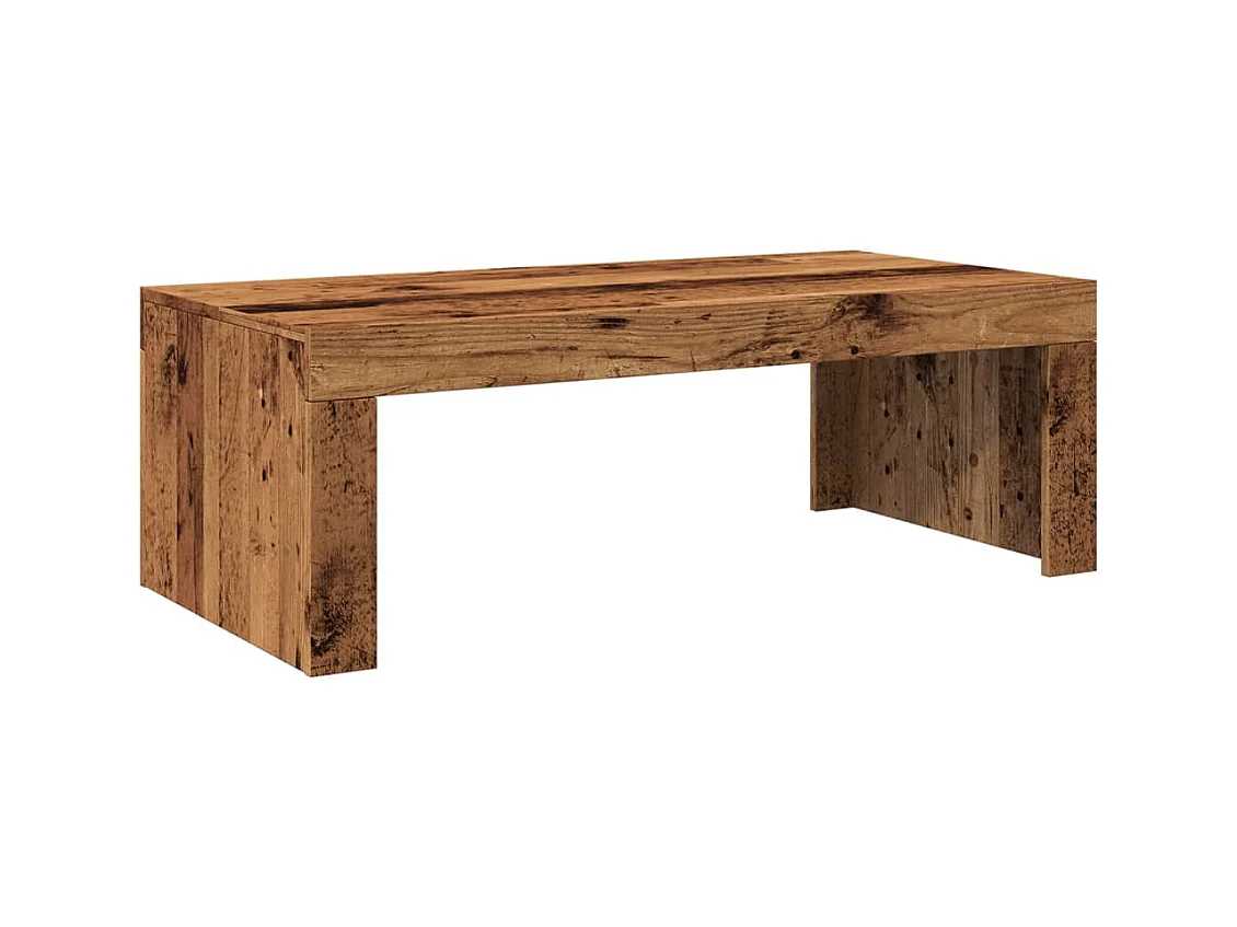 Table basse vieux bois 102x50x35 cm bois d'ingénierie