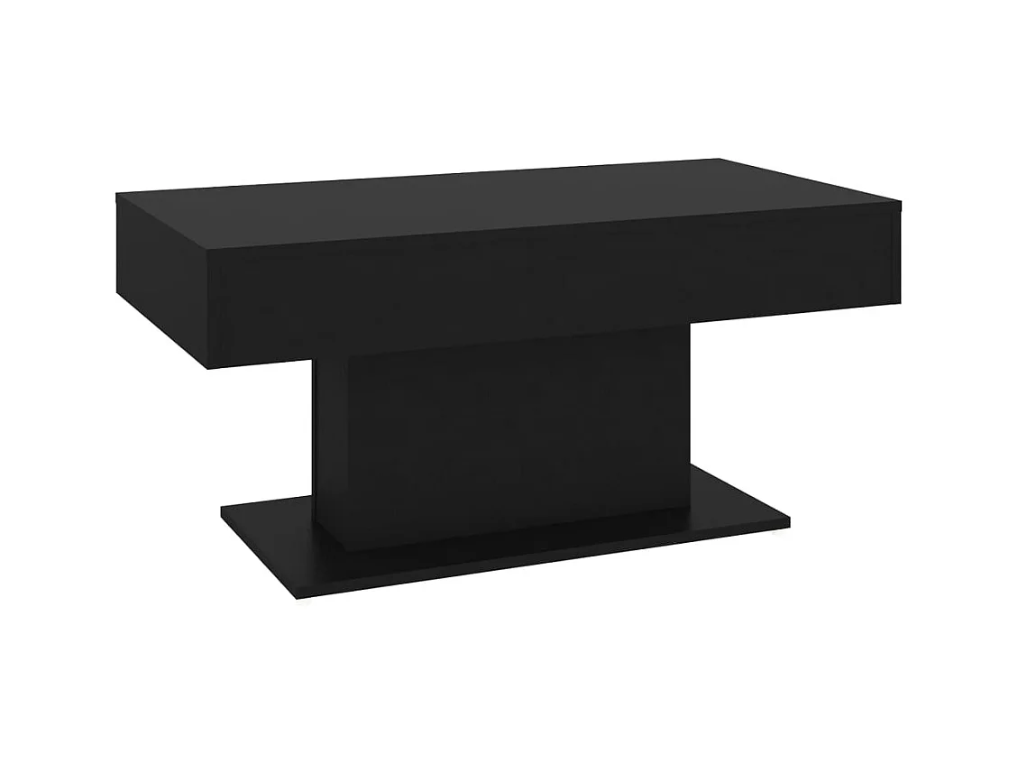Table basse noir 96x50x45 cm bois d'ingénierie