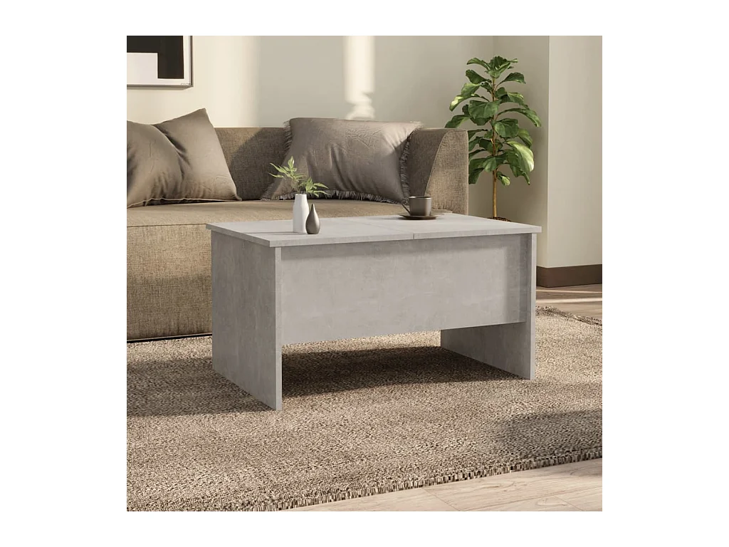 Betongrauer Couchtisch 80x50x42,5 cm Holzwerkstoff