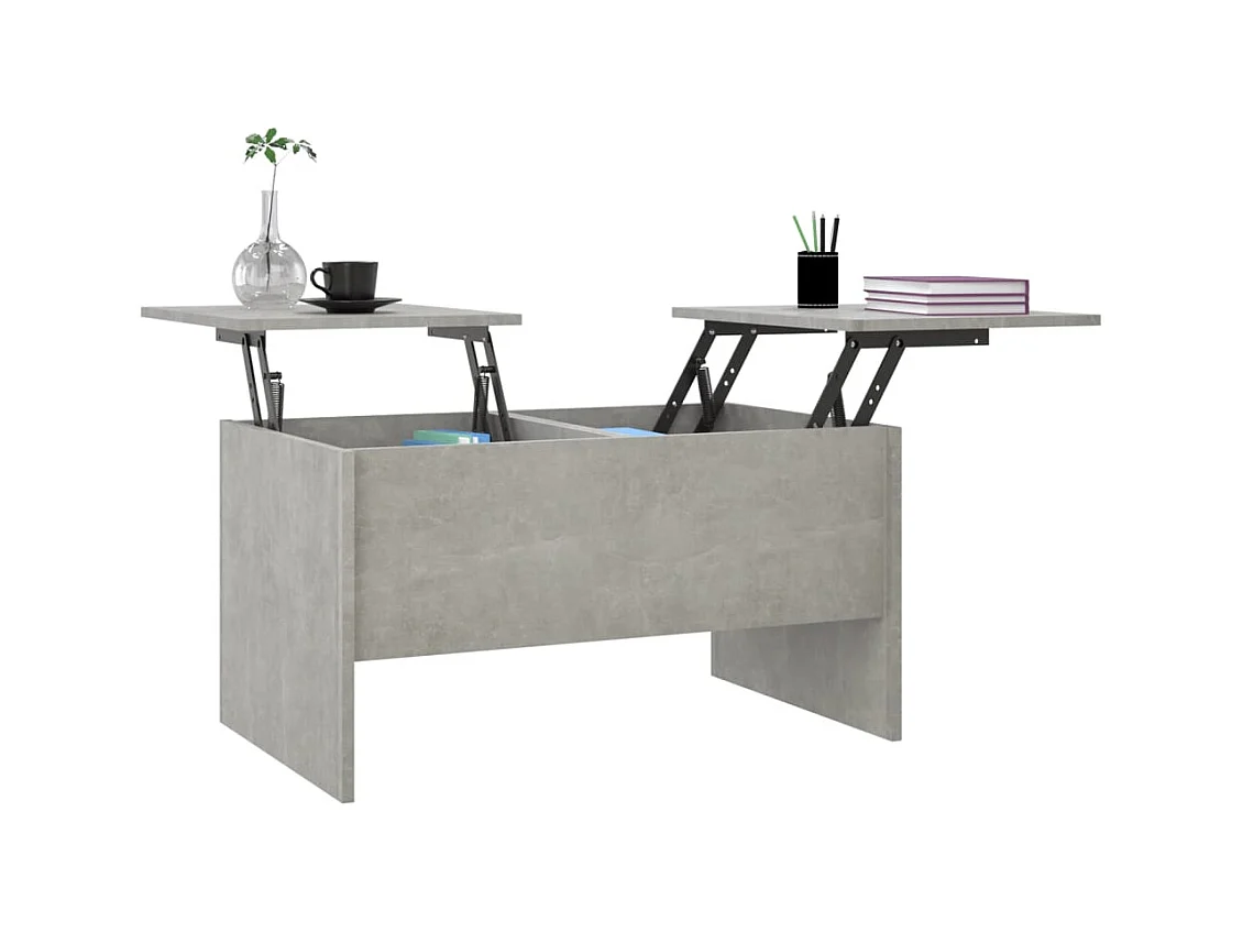 Betongrauer Couchtisch 80x50x42,5 cm Holzwerkstoff