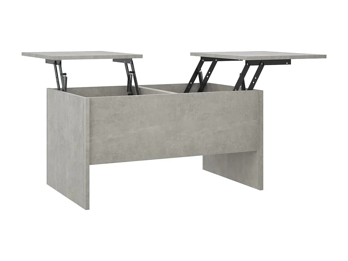 Table basse gris béton 80x50x42,5 cm bois d'ingénierie