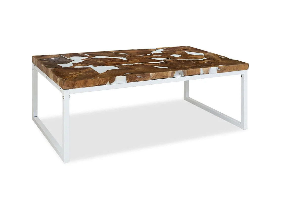 Table basse Teck Résine 110x60x40 cm