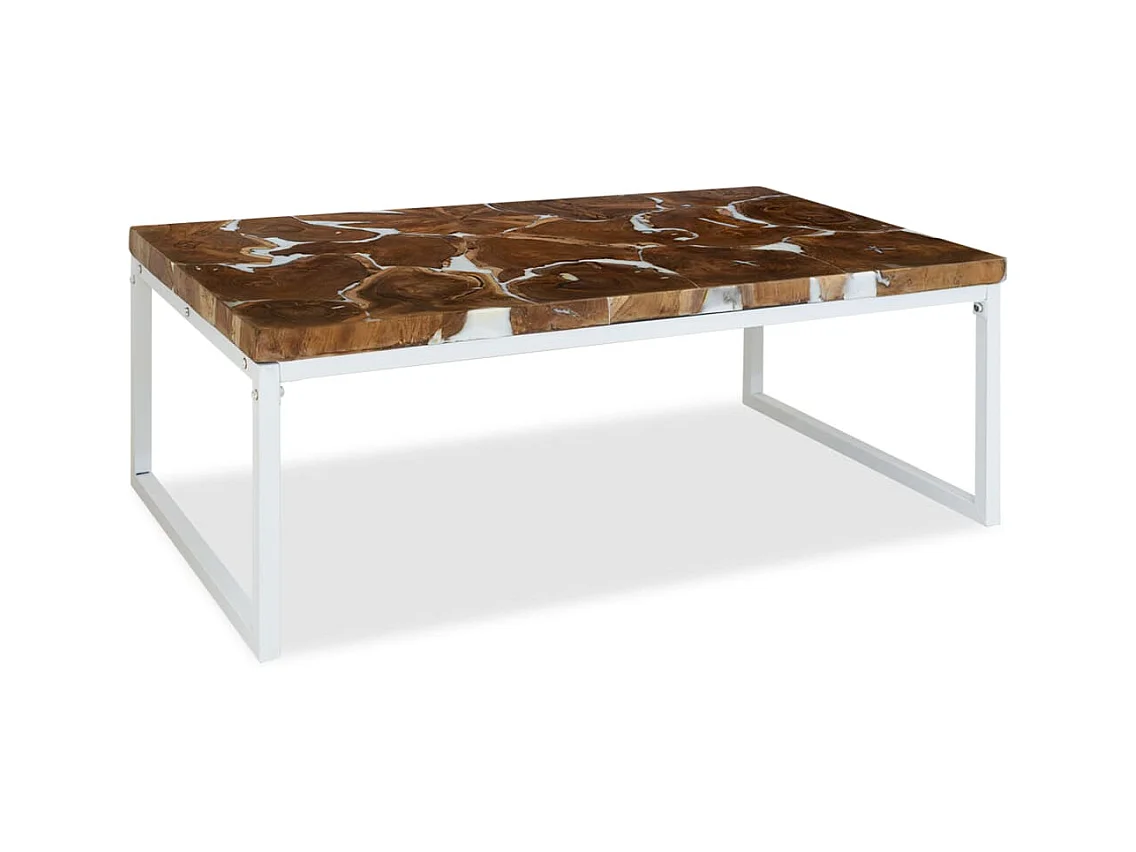 Table basse Teck Résine 110x60x40 cm