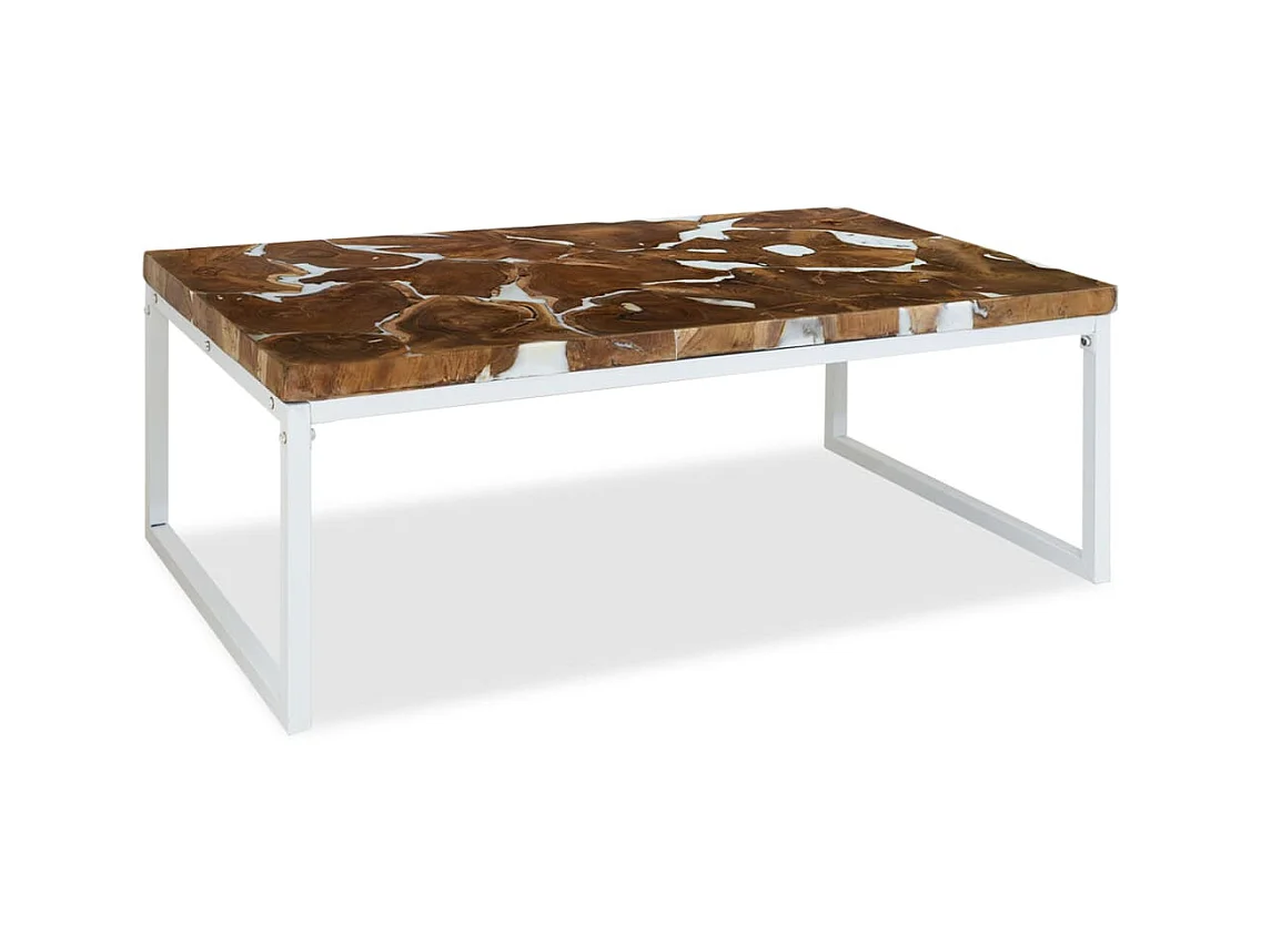 Table basse Teck Résine 110x60x40 cm