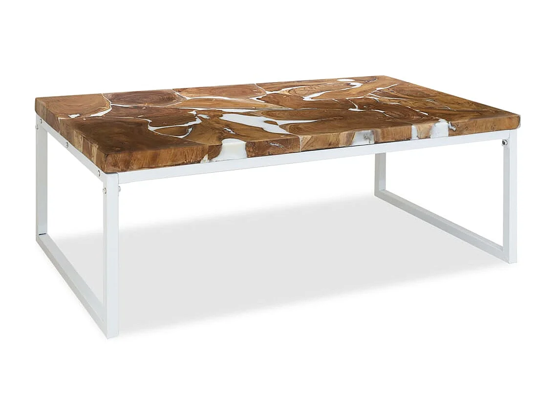 Table basse Teck Résine 110x60x40 cm