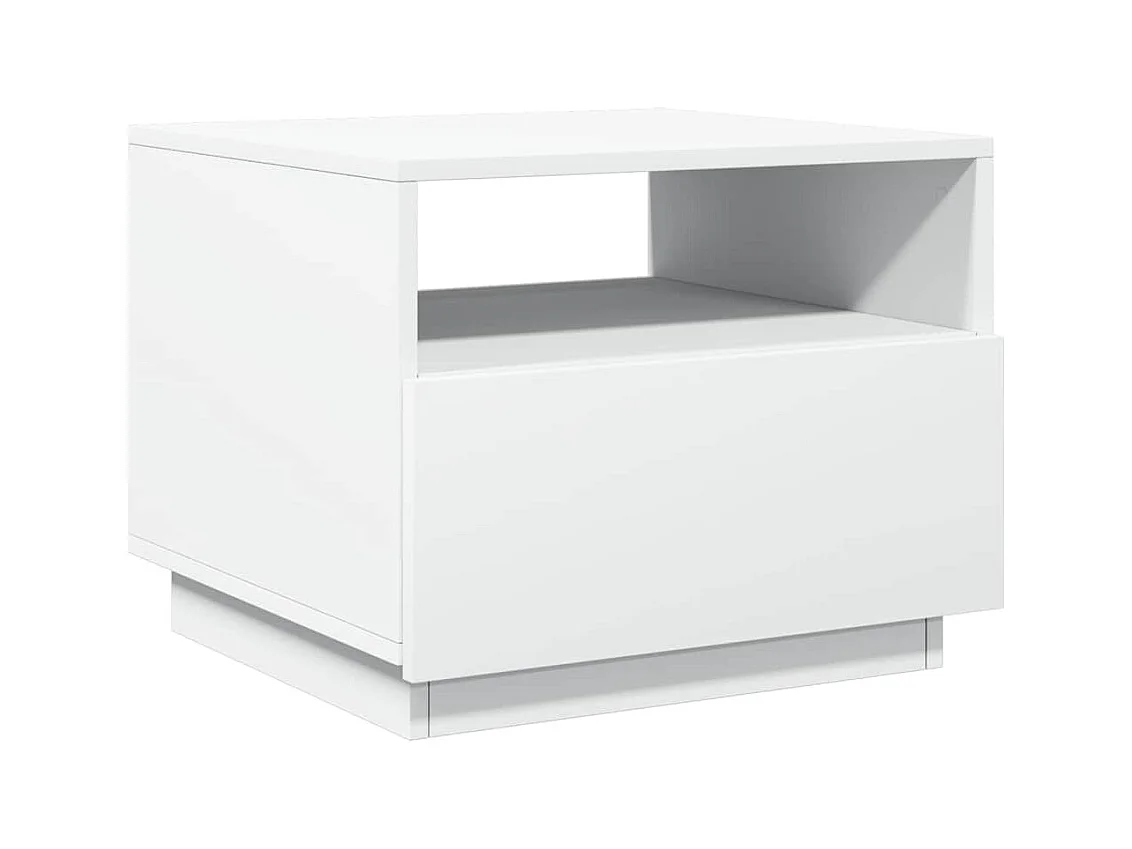 Mesa de centro con luces LED blancas 50x49x40 cm