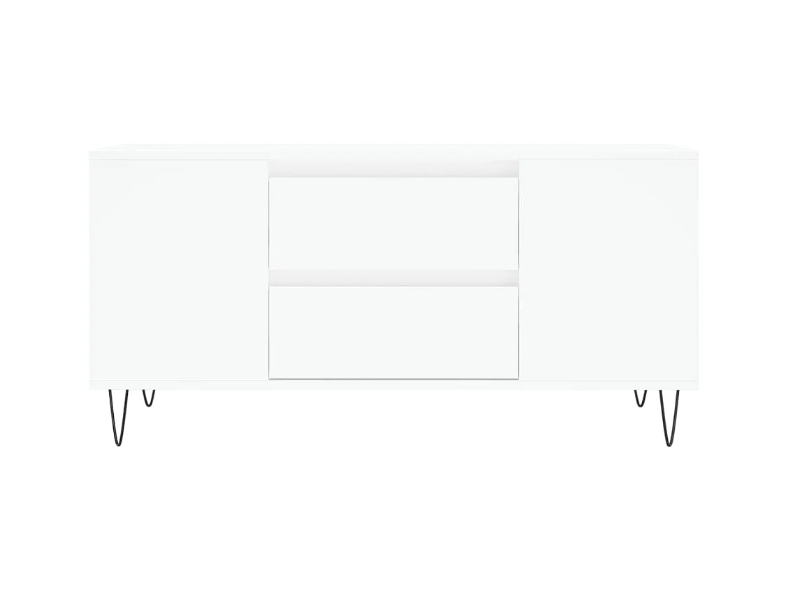 Table basse blanc 102x44,5x50 cm bois d'ingénierie