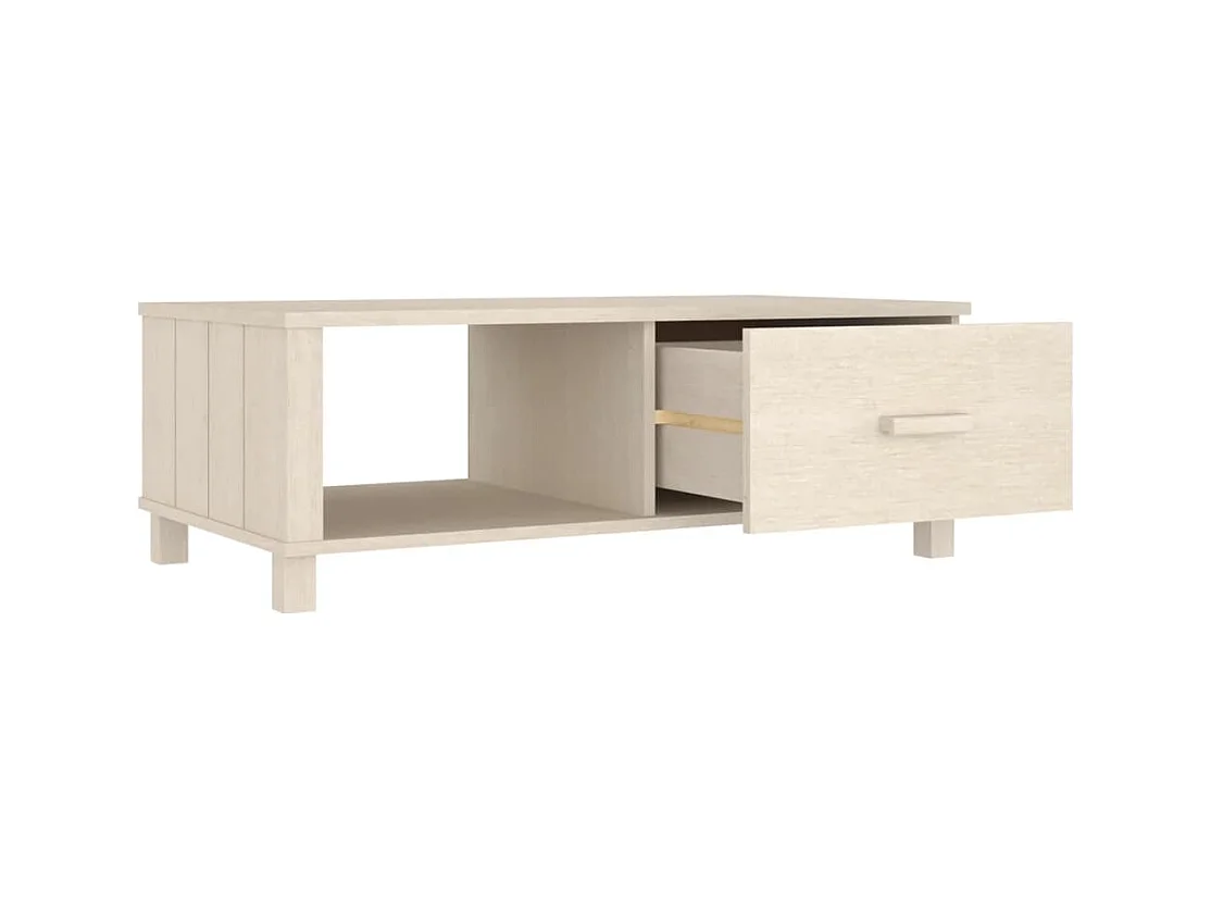 Tavolino HAMAR Marrone Miele 100x55x35 cm Legno di Pino Massello
