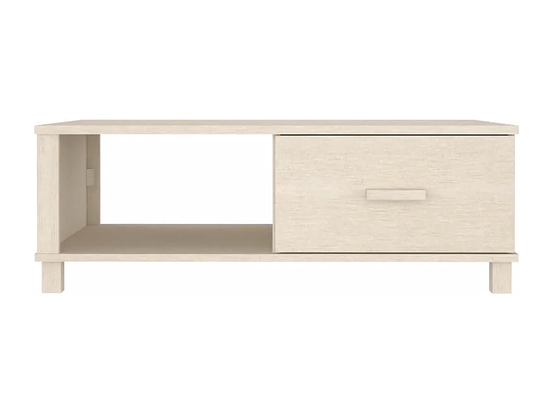 Table basse HAMAR Marron miel 100x55x35 cm Bois massif de pin