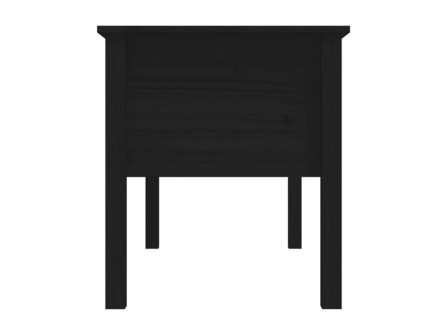 Table basse Noir 102x49x55 cm Bois massif de pin