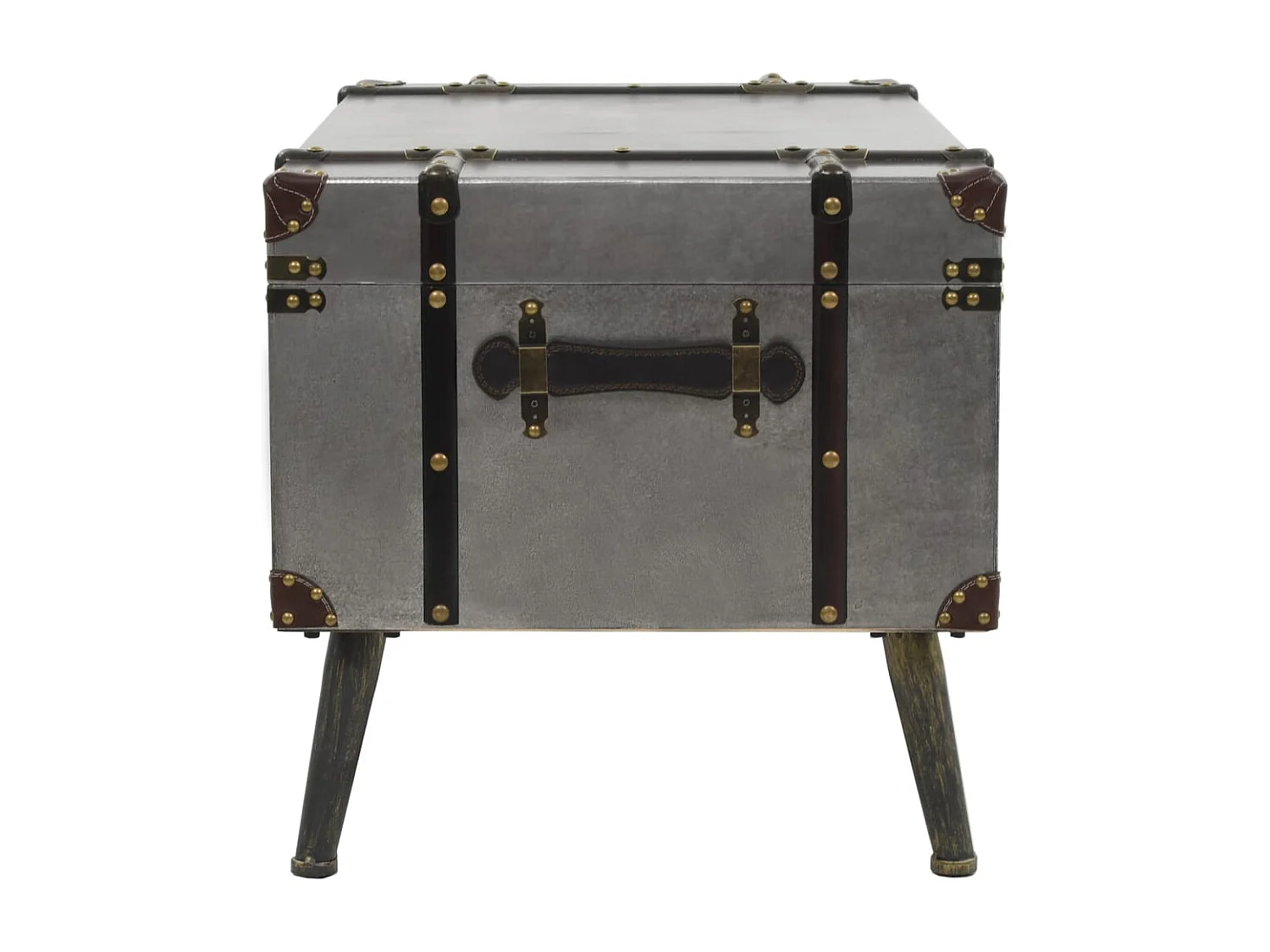 Table basse MDF et aluminium 102x51x47,5 cm