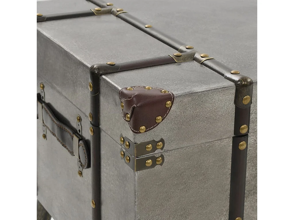 Table basse MDF et aluminium 102x51x47,5 cm