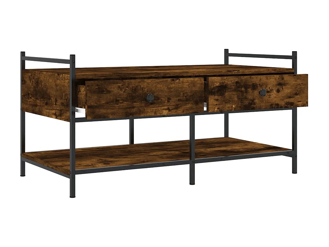 Couchtisch aus geräucherter Eiche 99x50x50 cm Holzwerkstoff