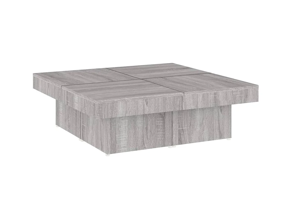 Table basse Sonoma gris 90x90x28 cm Bois d'ingénierie