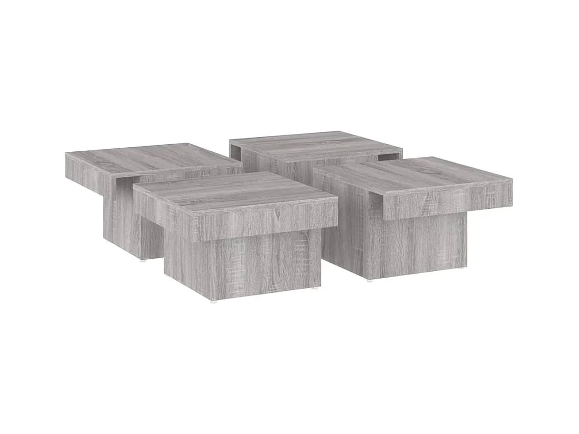 Table basse Sonoma gris 90x90x28 cm Bois d'ingénierie