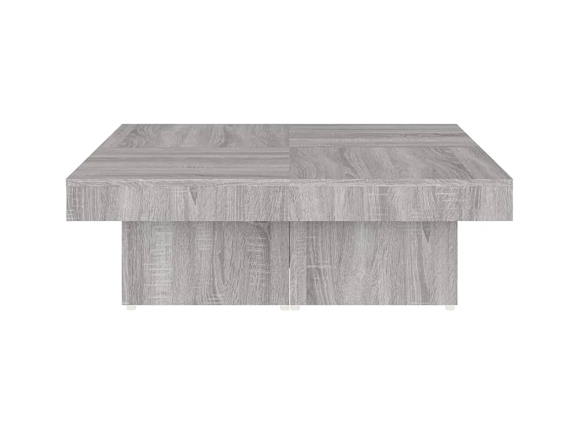 Table basse Sonoma gris 90x90x28 cm Bois d'ingénierie