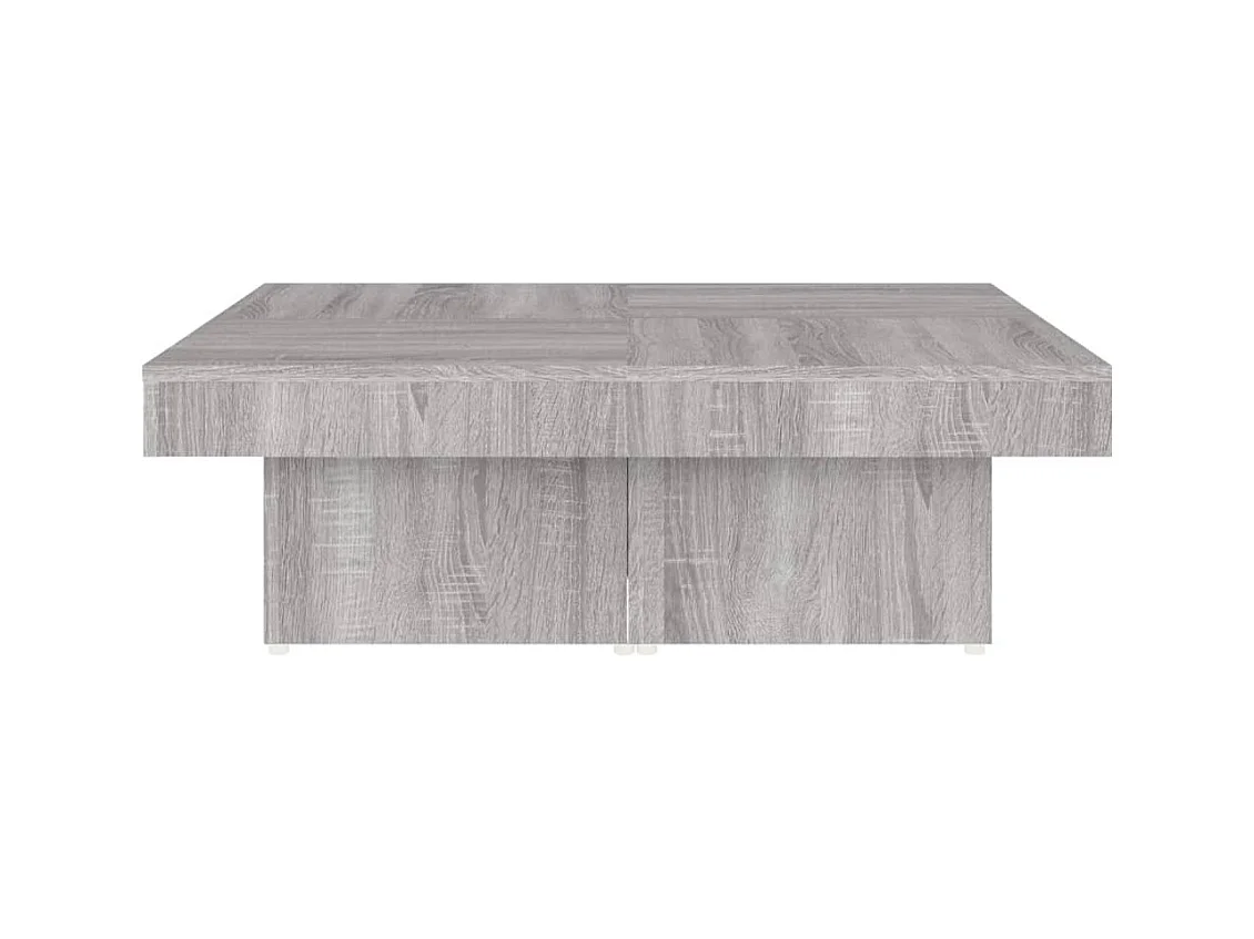 Table basse Sonoma gris 90x90x28 cm Bois d'ingénierie