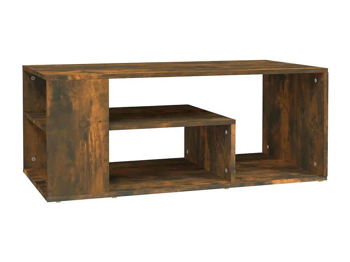 Table basse Chêne fumé 100x50x40 cm Bois d'ingénierie