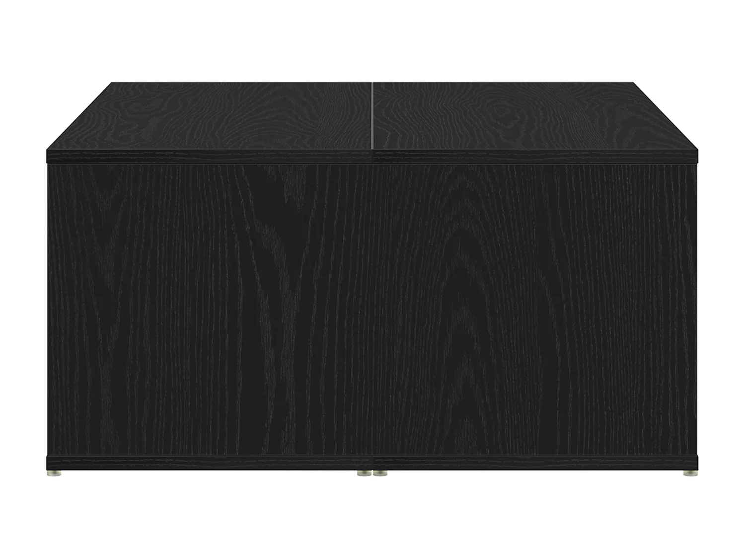 Zwarte eiken salontafel 90x67x33 cm bewerkt hout