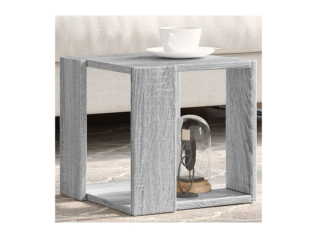 Sonoma salontafel grijs 32x32x30 cm bewerkt hout