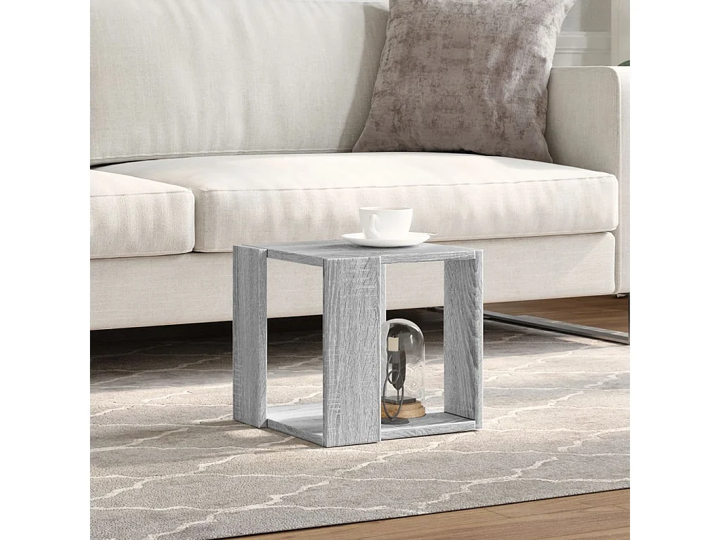 Sonoma salontafel grijs 32x32x30 cm bewerkt hout